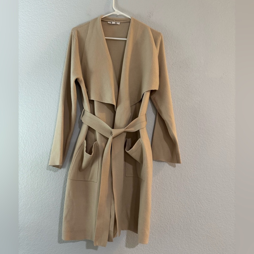 BB Dakota Cream Open Front Knit Cardigan